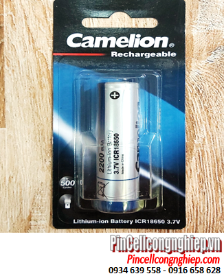 Pin sạc 3.7v Camelion ICR18650 - 2200mAh Lithium Li-ion sử dụng cho Đèn pin siêu sáng & thiết bị điện